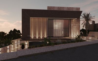 Projeto de design de interiores residencial com móveis modernos e espaço otimizado